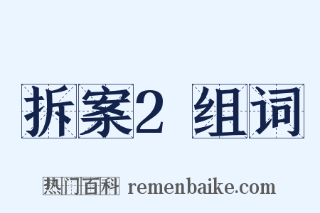 拆案2组词是什么意思的图片